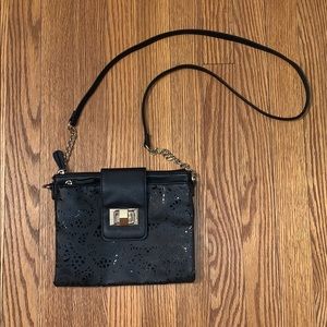 Apt 9 Black Lasercut Crossbody.